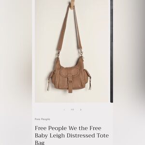 FREE PEOPLE WE THE FREE BABY LEIGH DISTRESSED TOTE